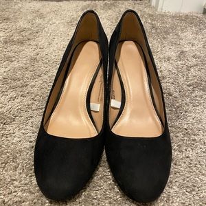 Target brand black dress wedges